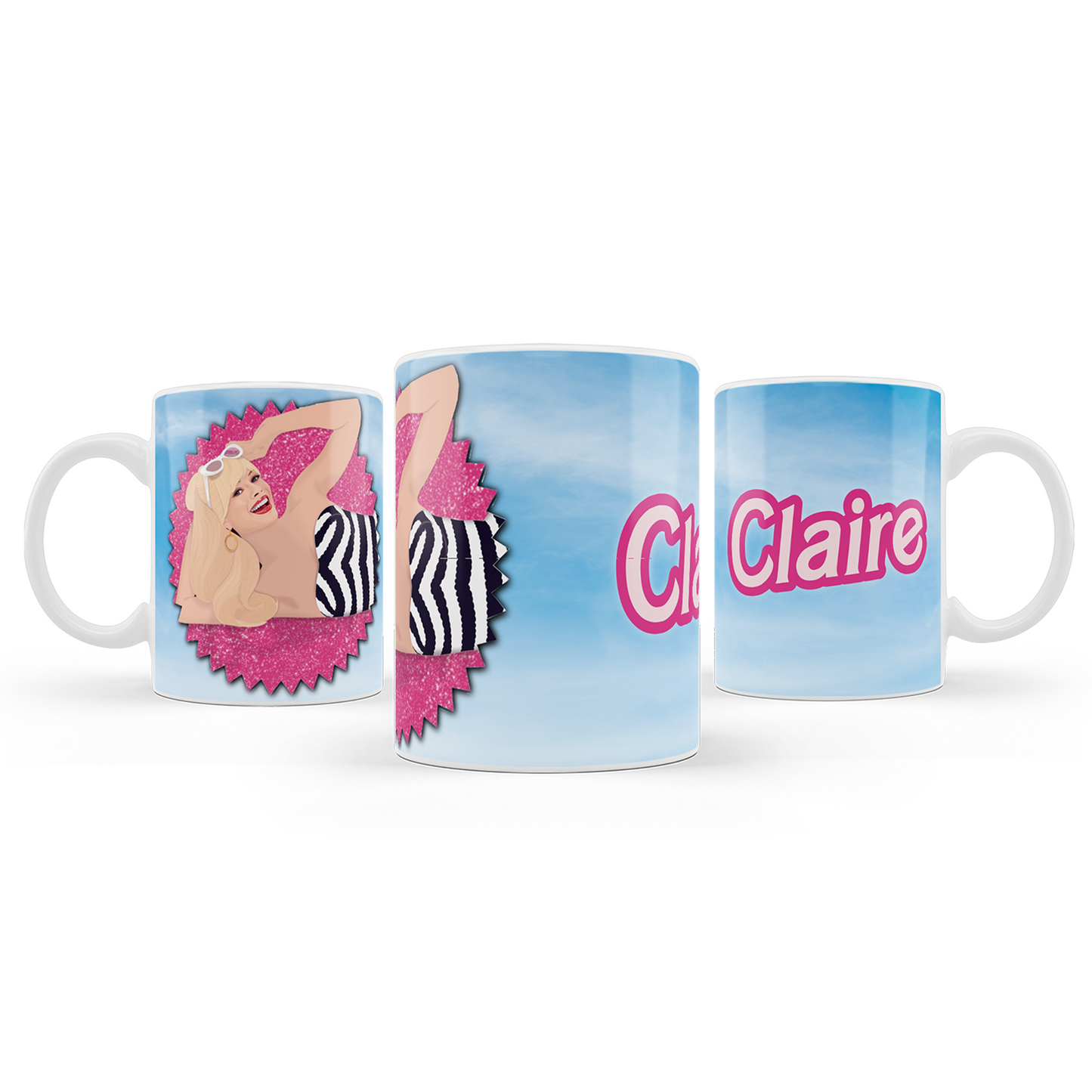 Barbie Sublimation Mug enjoying your favorite beverage in style