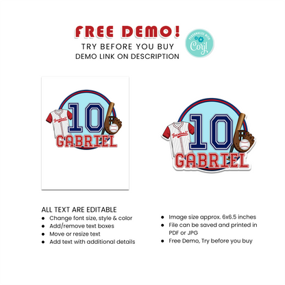 Personalized Baseball Cake Toppers - Perfect for Any Celebration or Baseball Themed Party