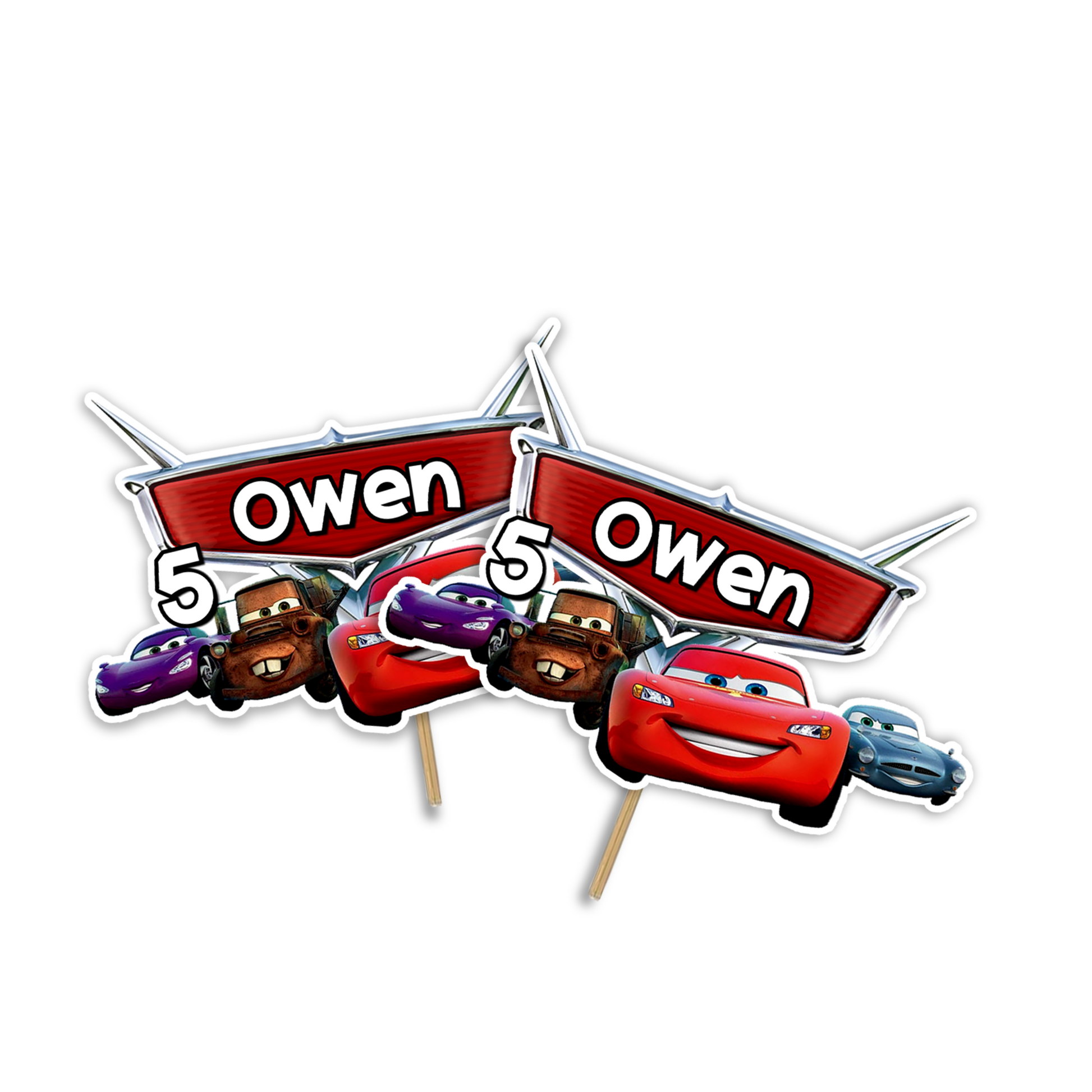 Cars Lightning McQueen Personalized Cake Toppers for a unique party