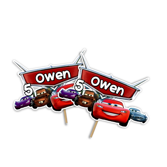 Cars Lightning McQueen Personalized Cake Toppers for a unique party