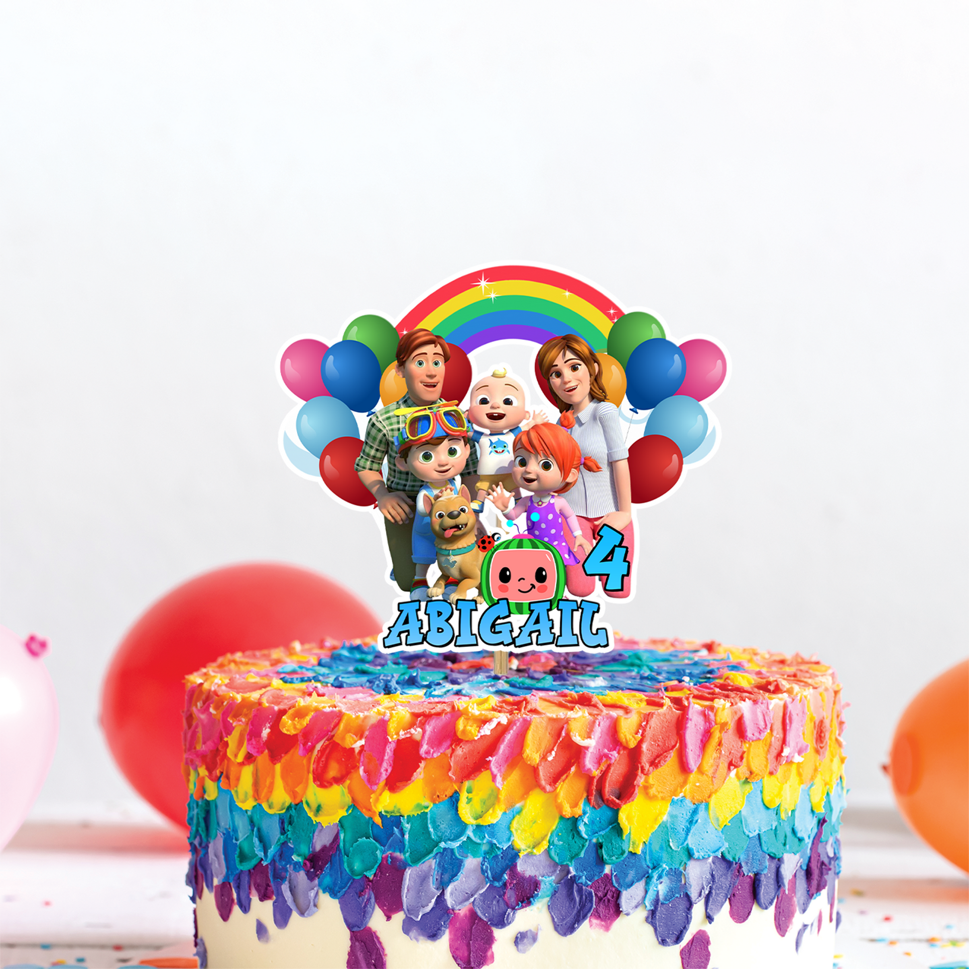 Coco Melon Birthday Decorations, Nursery Rhymes Party Supplies, Coco Melon, Baby JJ, Yoyo, Tom Tom, Cocomelon SVG