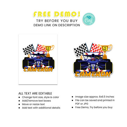 Unique & Customizable Cake Toppers for Your Formula One Themed Party