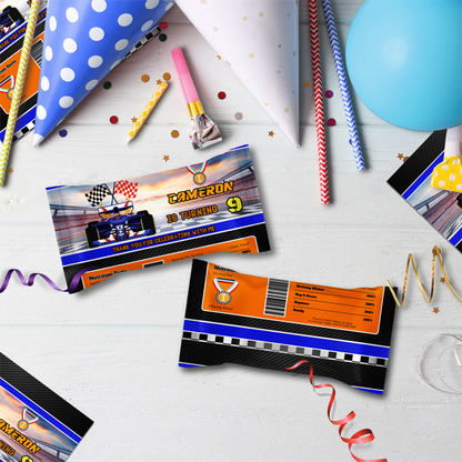 F1 Birthday Decorations, Race Car Party Supplies, Nascar Themed, Hotwheels Digital Template, Editable Formula One Image SVG PNG