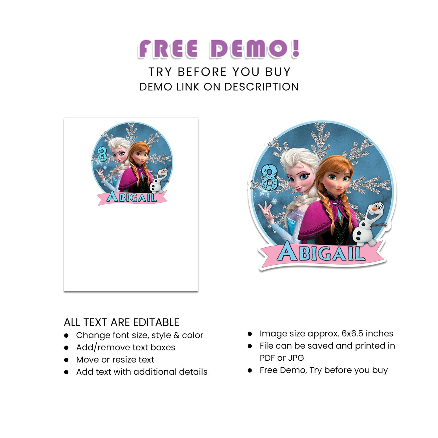 Celebrate with Frozen Personalized Cake Toppers - Perfect for Your Child’s Special Day