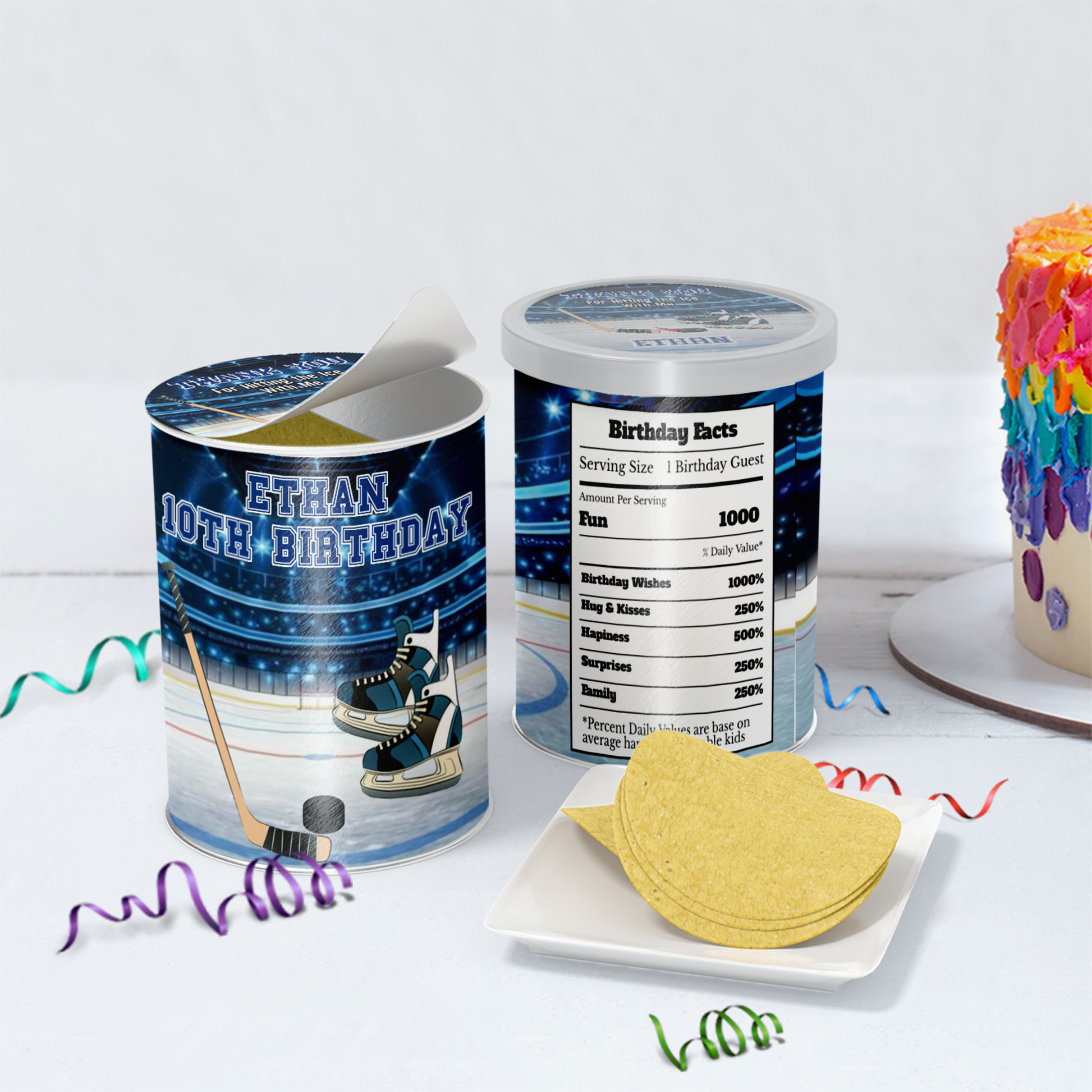 Small Pringles 1.37oz can label with a Formula One theme