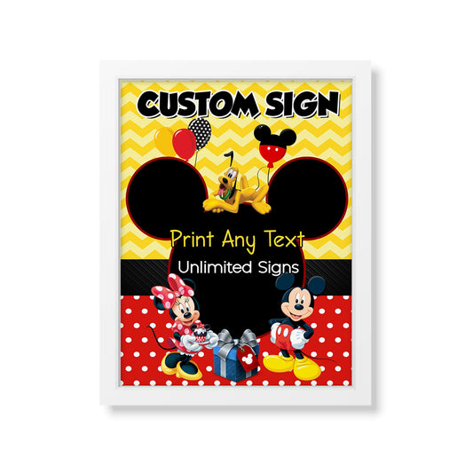 Custom Sign featuring Mickey & Minnie Mouse