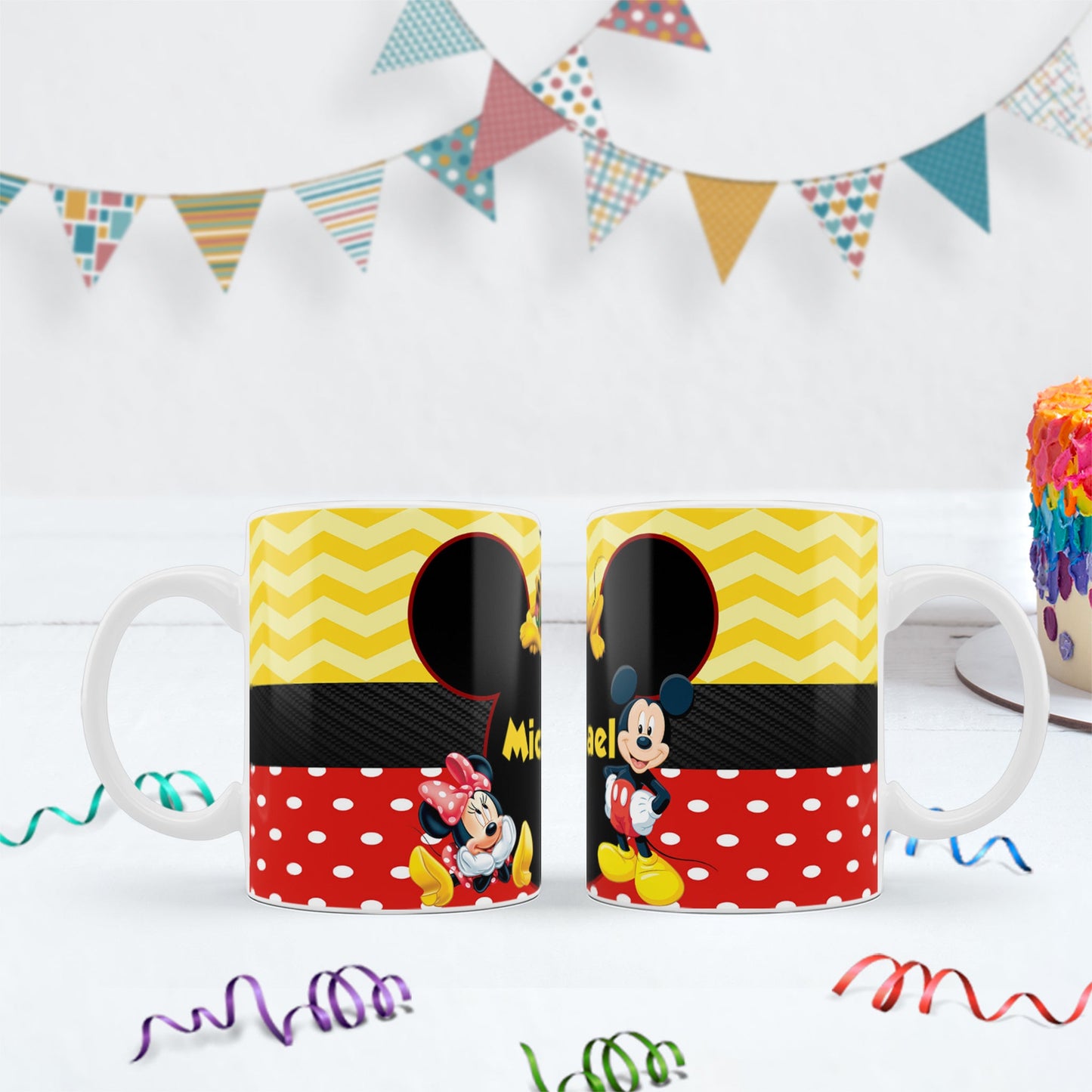 Mickey & Minnie Mouse Birthday Decorations, Disney Party Supplies, Mickey Mouse Themed, Minnie Mouse Digital Template, Editable Mickey & Minnie Mouse Image SVG PNG