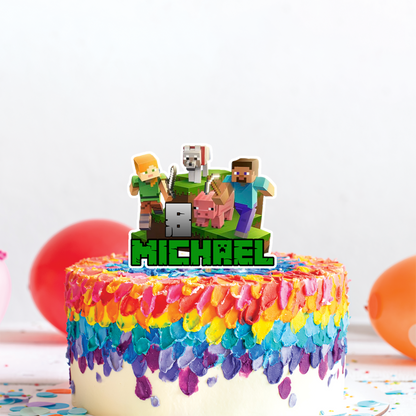 Minecraft Birthday Decorations, Pixelated Party Supplies, Minecraft Steve, Minecraft, Minecraft SVG