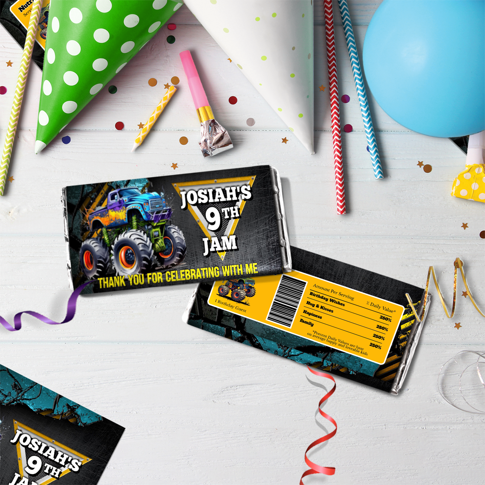 Monster Jam Birthday Decorations, Grave Digger Party Supplies, Monster Truck Themed, Hot wheels Truck Digital Template, Editable Monster Jam Image SVG PNG