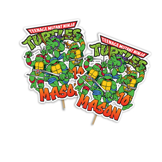 Personalized Teenage Mutant Ninja Turtles cake toppers