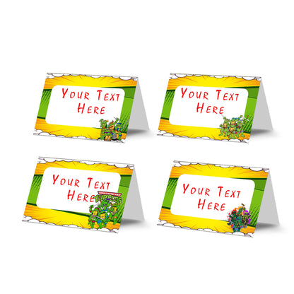 Teenage Mutant Ninja Turtles food tents or food cards