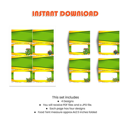 Teenage Mutant Ninja Turtles Food Tents/Food Cards for a Themed Party