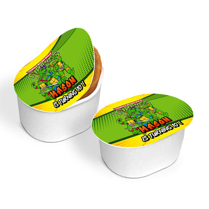 Snack stack mini Pringles label with Teenage Mutant Ninja Turtles theme