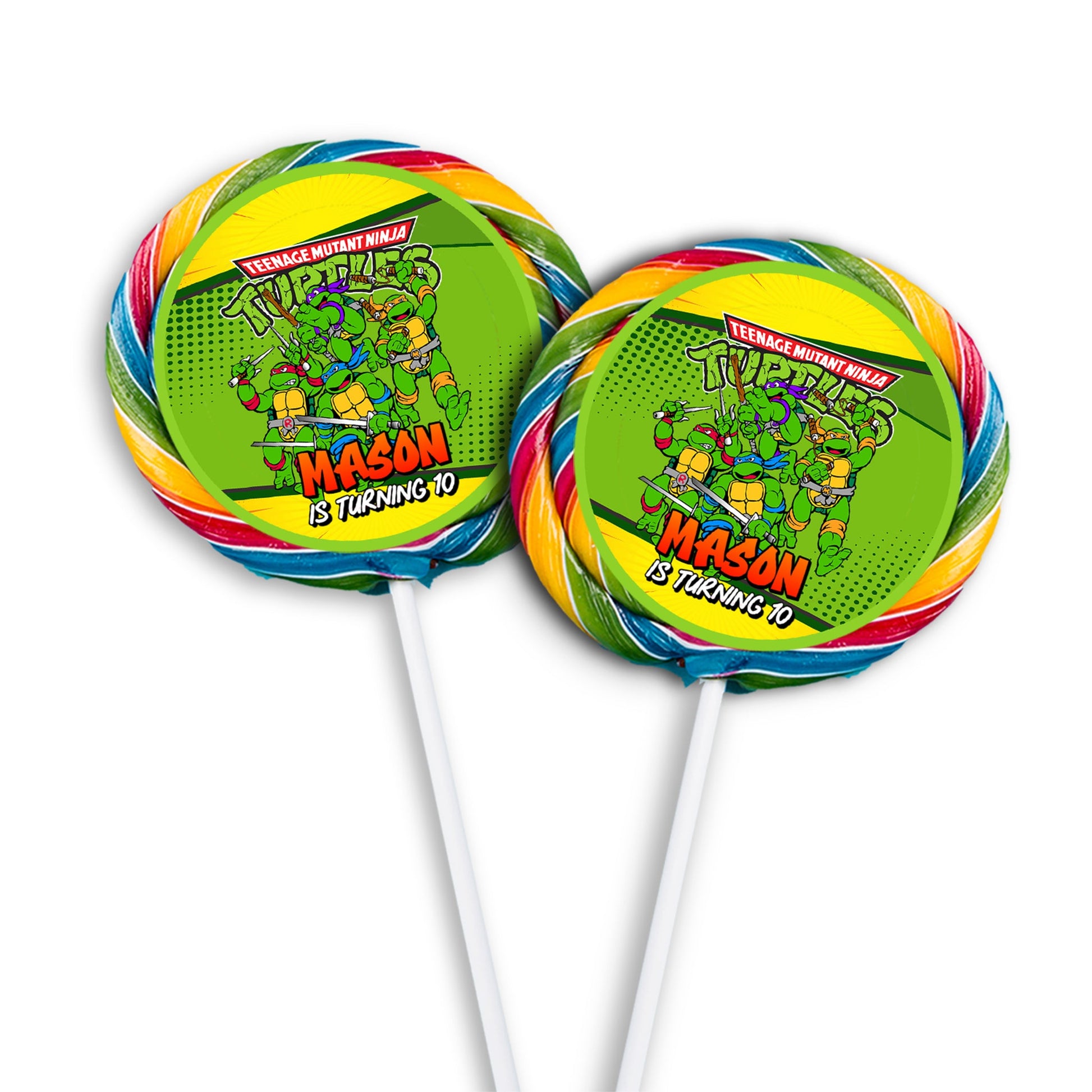 Sweet Surprises with Teenage Mutant Ninja Turtles Lollipop Label – PartyDaz