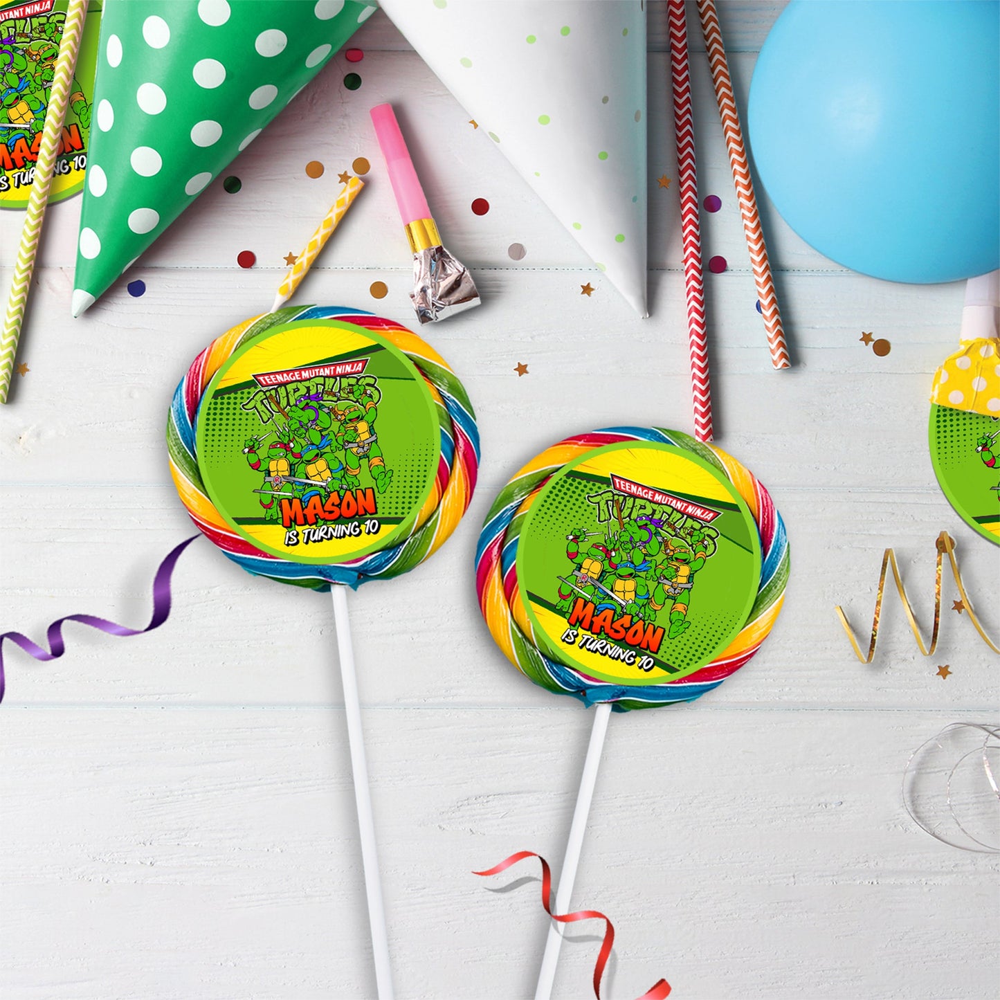 Mutant Ninja Turtles Birthday Decorations, Ninja Turtles Party Supplies, TMNT, Leonardo, Donatello, Raphael and Michelangelo, Teenage Mutant Ninja Turtles SVG