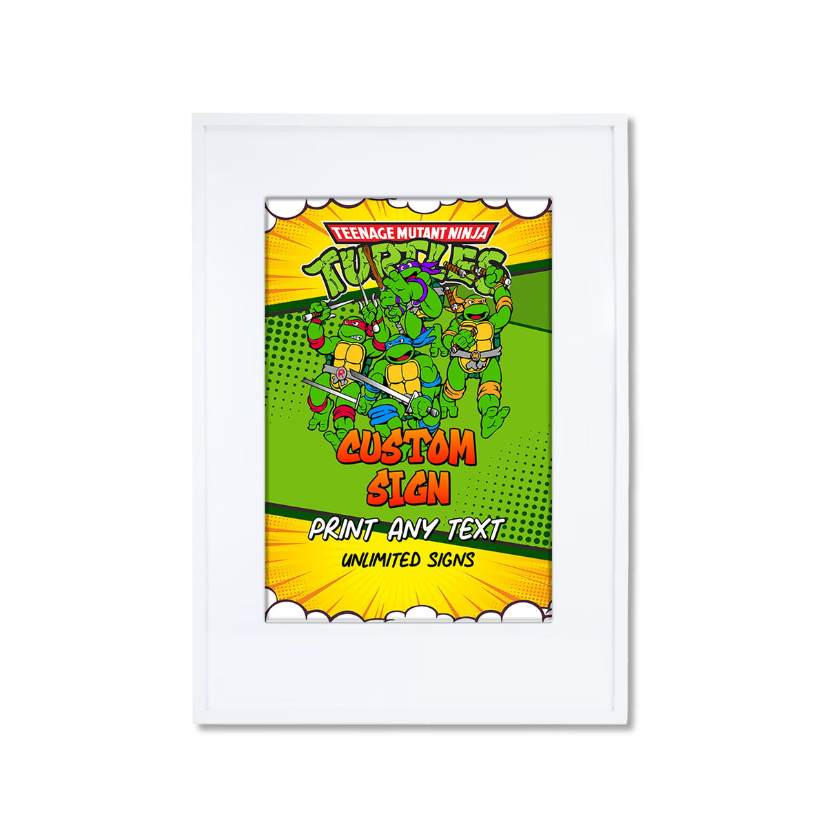 Tmnt Intro Sign Decorate Your Party with Teenage Mutant Ninja Turtles Custom Sign ...