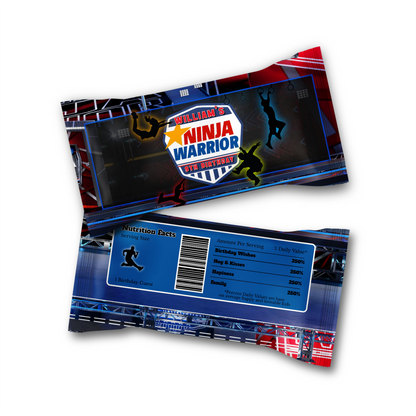 Ninja Warrior themed Skittles label