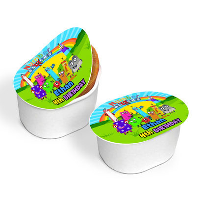 Personalized Snack Stack Mini Pringles Labels with NumberBlocks Designs