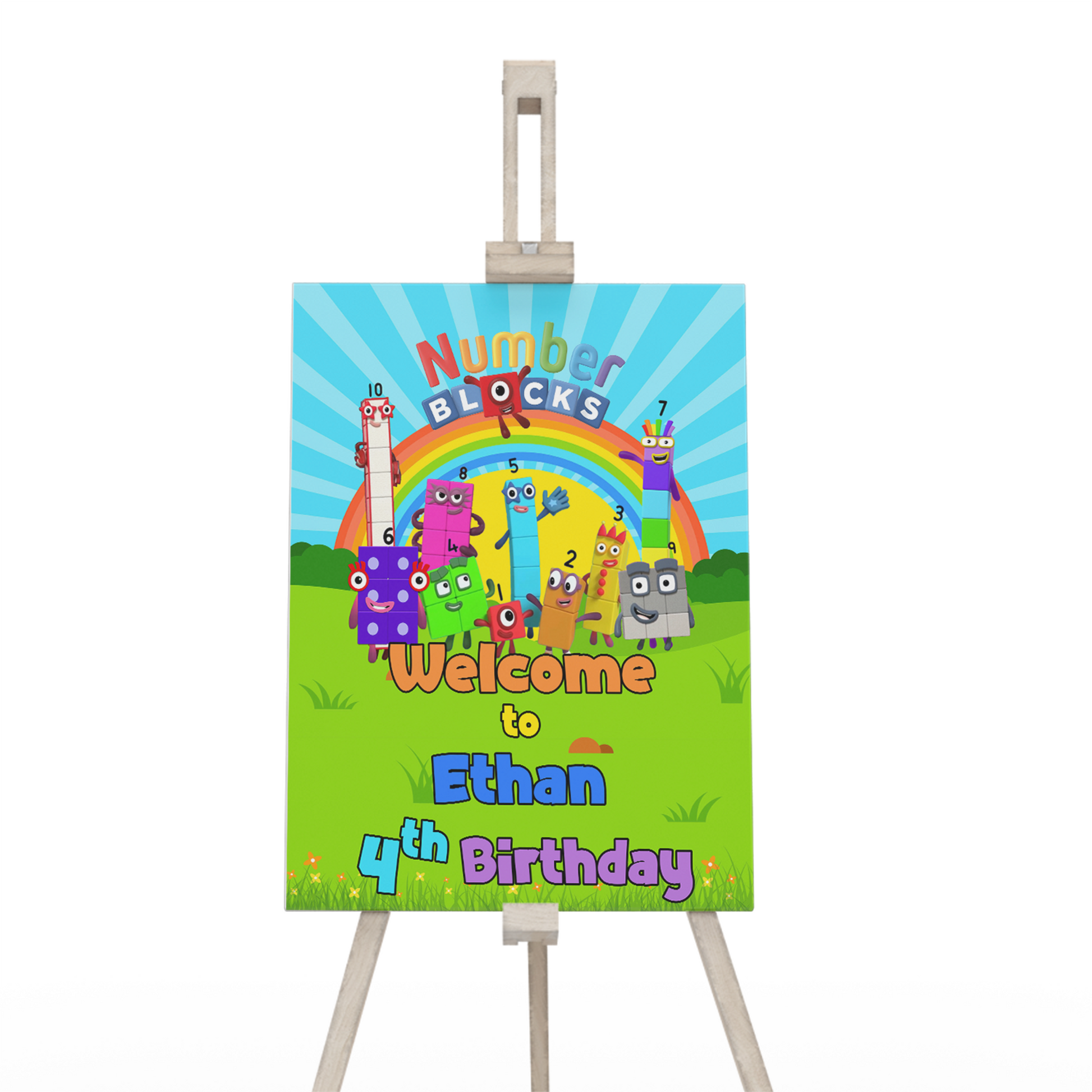 Welcome Signs - NumberBlocks Personalized for Your Child’s Party – PartyDaz