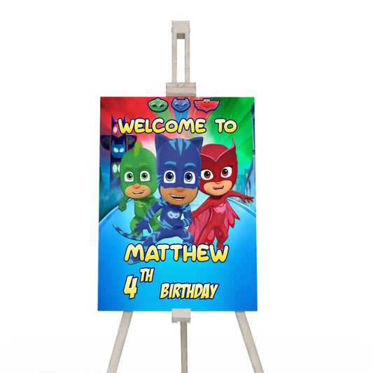 PJ Masks Welcome Sign for Warm Greetings