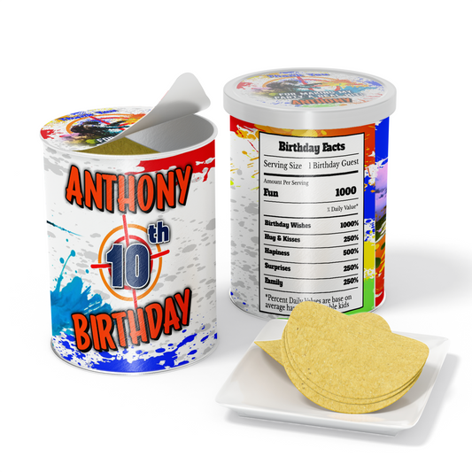 Small Pringles 1.37oz Label for Paint Ball Games