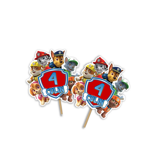 Personalized Cake Toppers with Paw Patrol theme