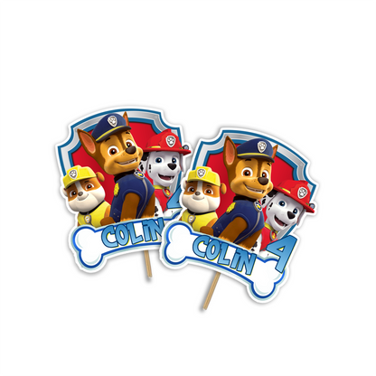 Personalized Cake Toppers with Paw Patrol theme