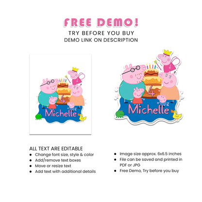 Celebrate with Peppa Pig: Personalized Cake Toppers for a Memorable Party