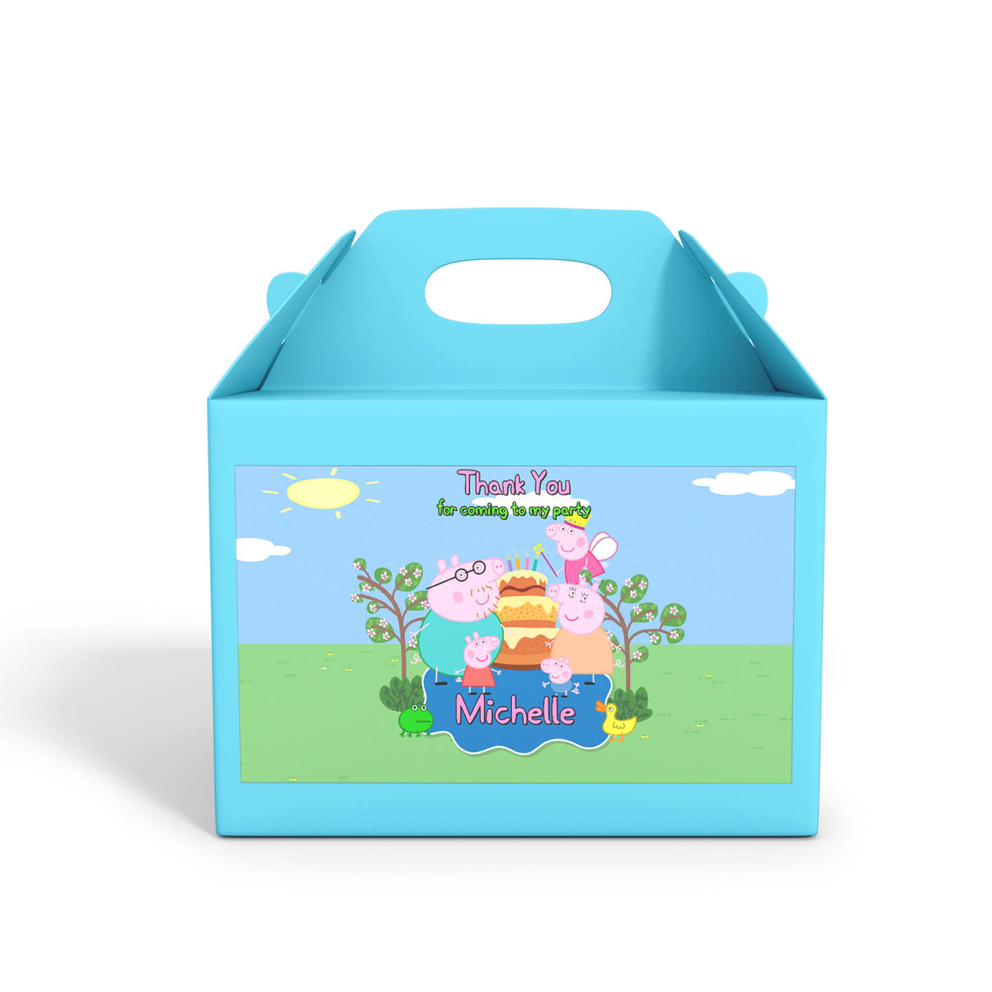 Gable Box Label featuring Peppa Pig design