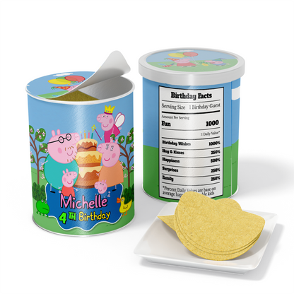 Small Pringles Label featuring Peppa Pig theme