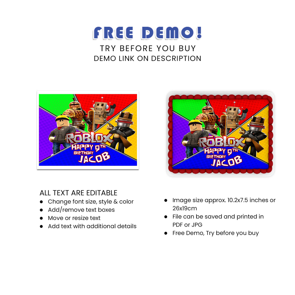 Rectangle Roblox Code Rectangle Roblox Personalized Cake Images - Make Your Party Memorable ...