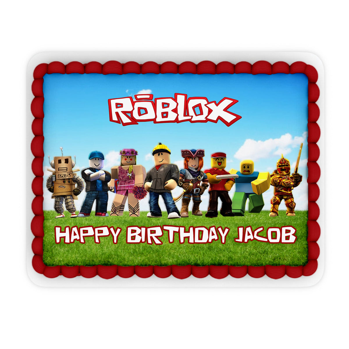 Rectangle Roblox Code Rectangle Roblox Personalized Cake Images - Make Your Party Memorable ...