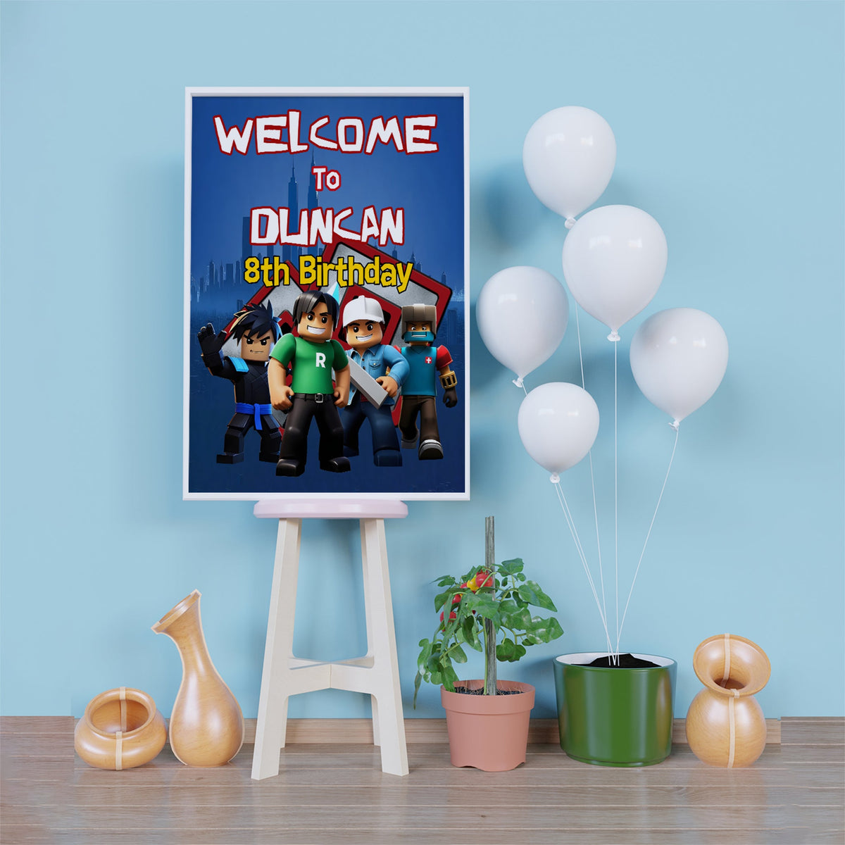 Roblox Editable Sign Welcome Your Guests in Style with Our Roblox Themed Welcome Signs ...