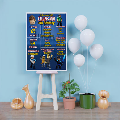 Roblox Birthday Decorations, Roblox Video Games Party Supplies, Roblox Themed, Roblox Template Digital Template, Editable Roblox 3D Image SVG PNG