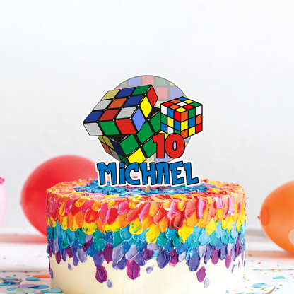 Personalized Cake Toppers for Rubiks, Rubik Cube