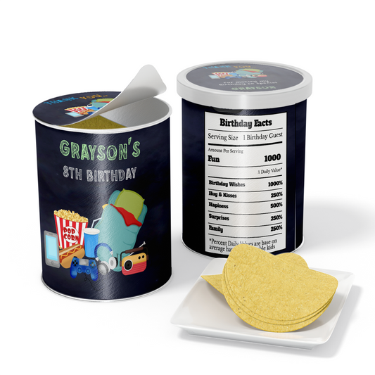 Small Pringles 1.37oz Label for a Sleepover Party