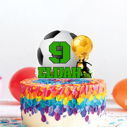 Personalized Soccer Cake Toppers