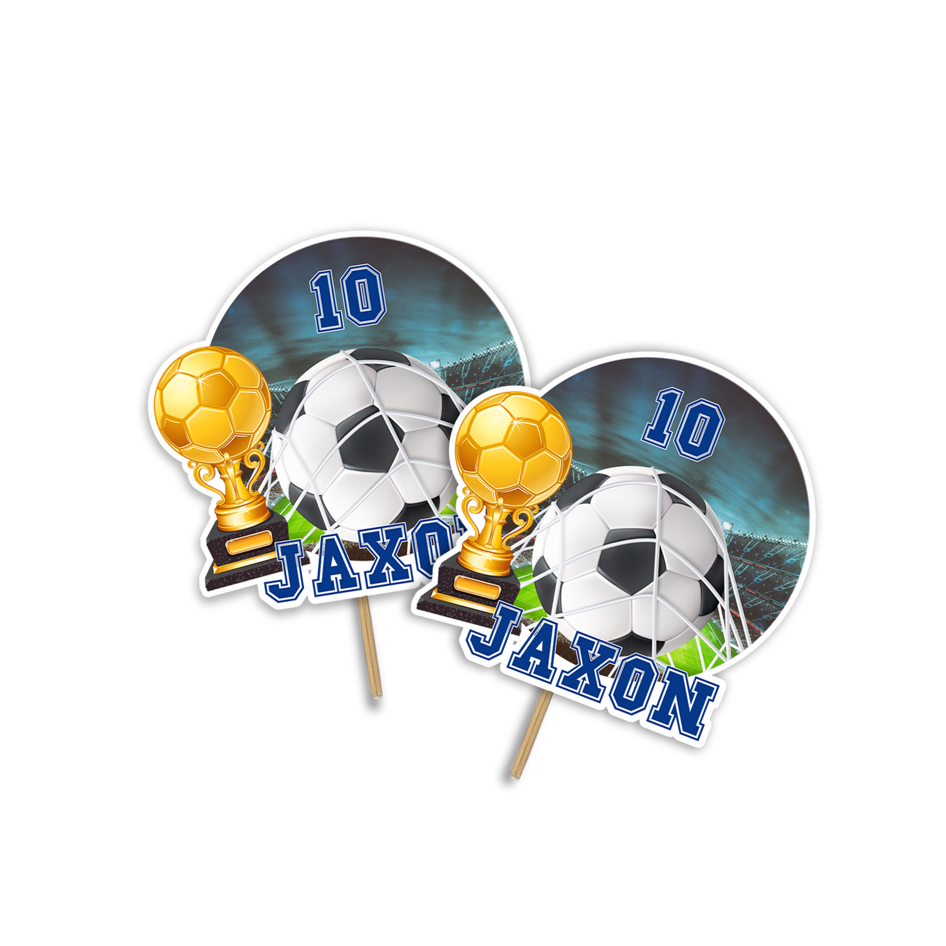 Personalized Soccer Cake Toppers