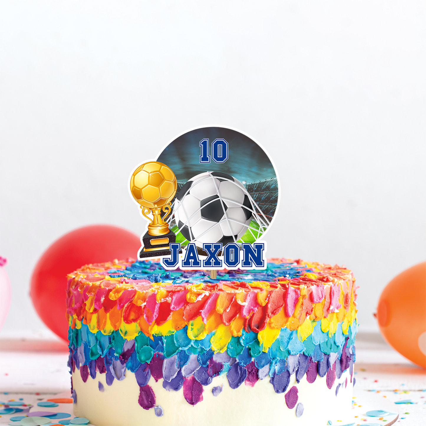 Personalized Soccer Cake Toppers