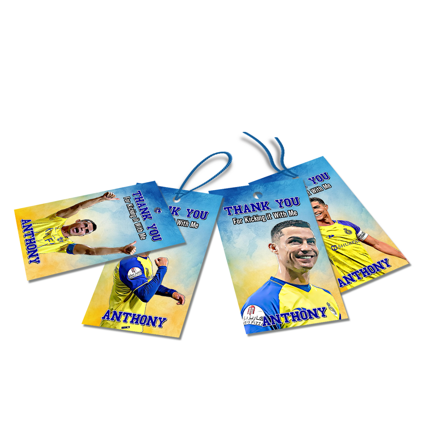 Favor tags or thank you tags featuring Cristiano Ronaldo