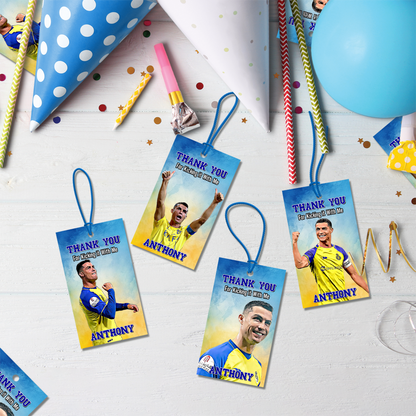 Favor tags or thank you tags featuring Cristiano Ronaldo