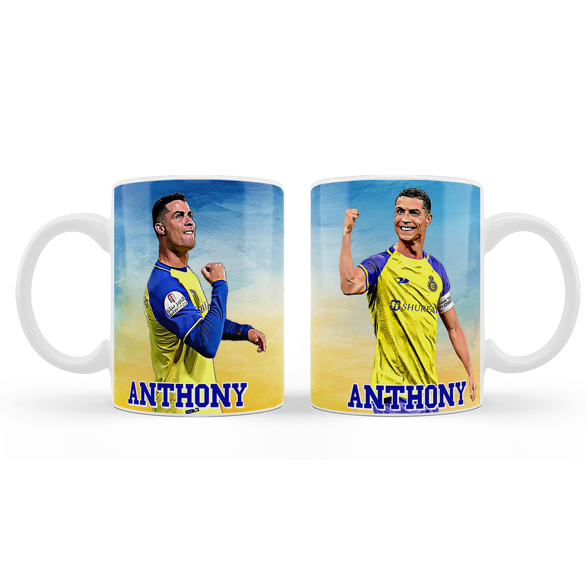 Sublimation mug with Cristiano Ronaldo design