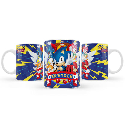 Sonic The Hedgehog themed sublimation mug