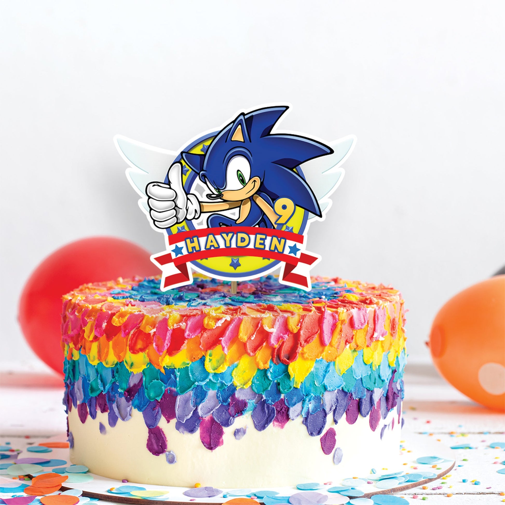 Sonic The Hedgehog Deluxe Cake Topper Set Con Sonic And Friends (diseño - Foto 6