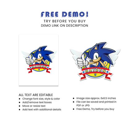 Add a Unique Touch to Your Celebration with Sonic The Hedgehog Personalized Cake Toppers