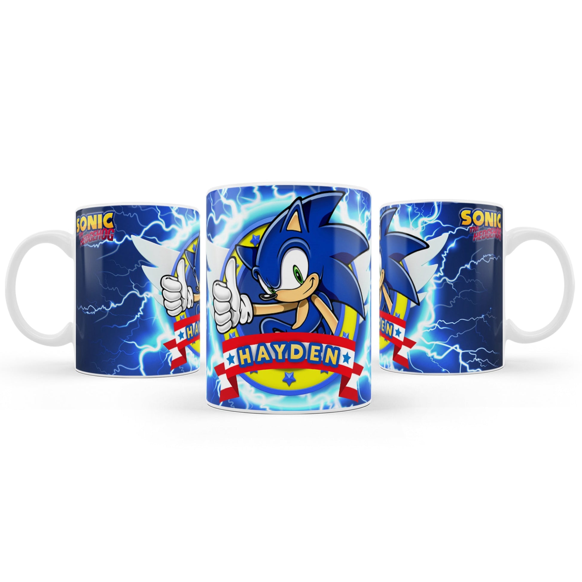 Sonic The Hedgehog themed sublimation mug