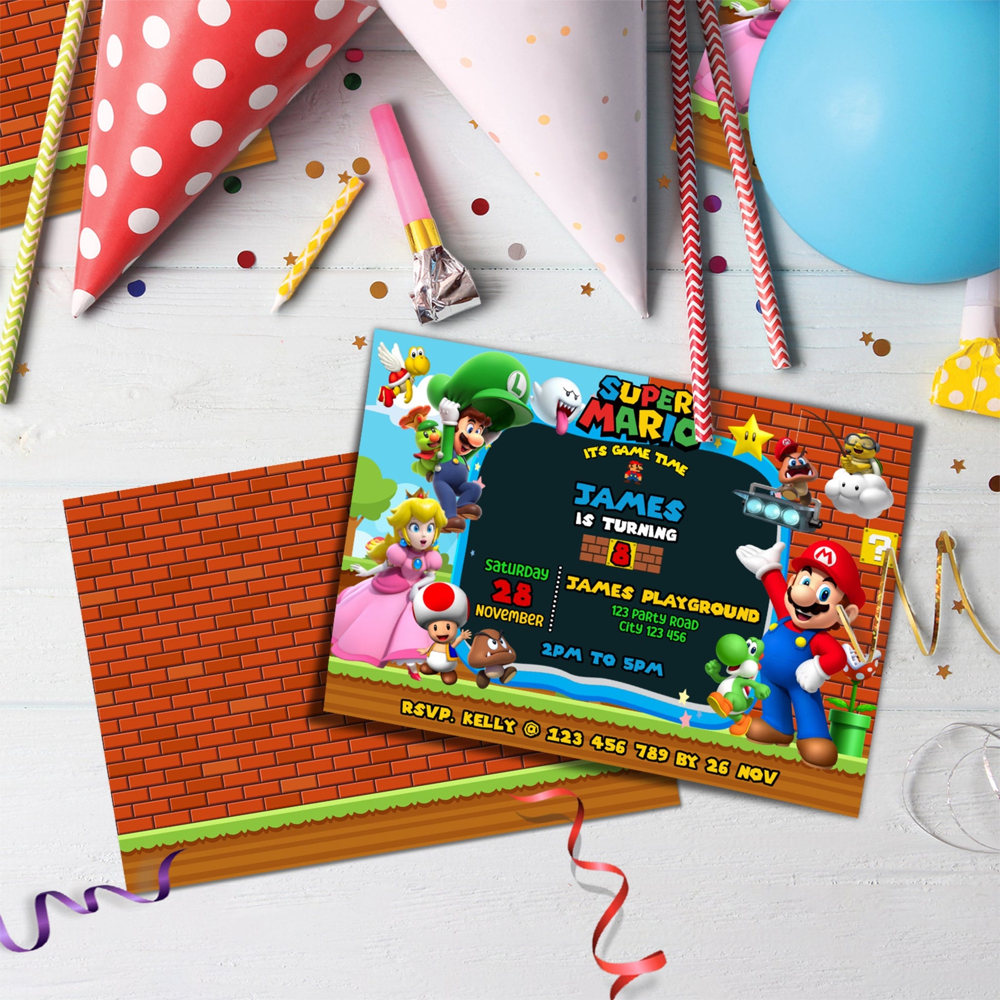 Super Mario Birthday Decorations, Mario Bros Party Supplies, Mario Nintedo Games, Mario, Super Mario SVG