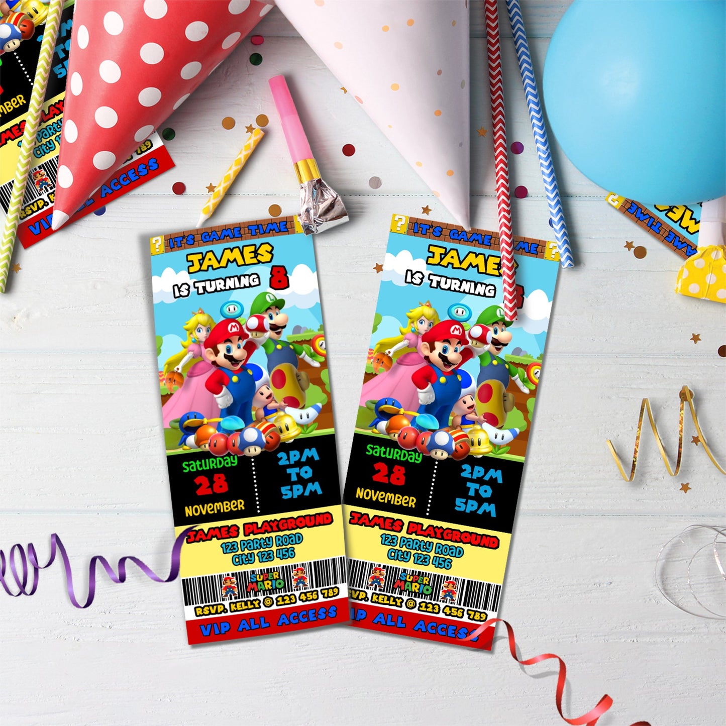 Super Mario Birthday Decorations, Mario Bros Party Supplies, Mario Nintedo Games, Mario, Super Mario SVG