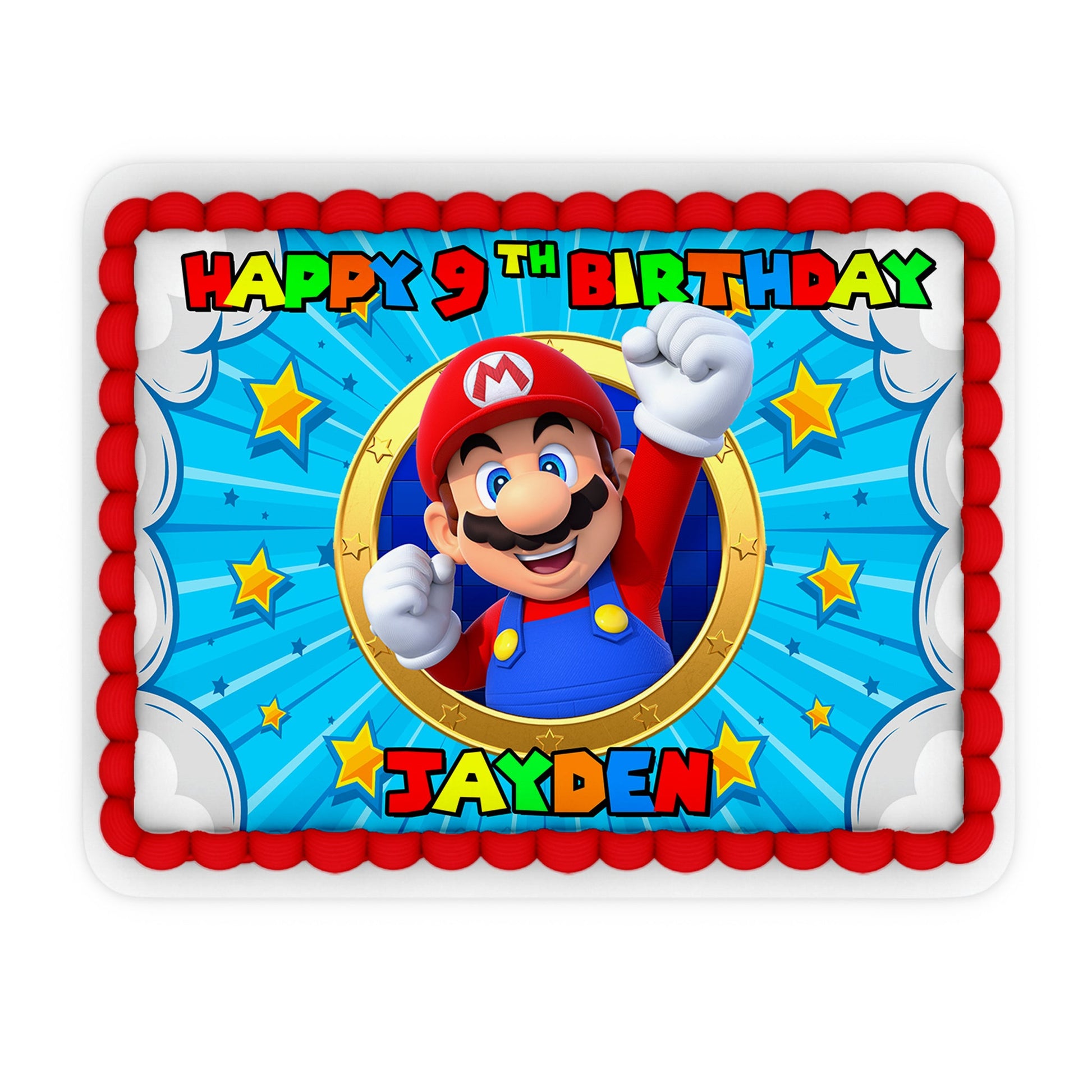Rectangle Super Mario Personalized Cake Images - Add a Unique Touch to ...