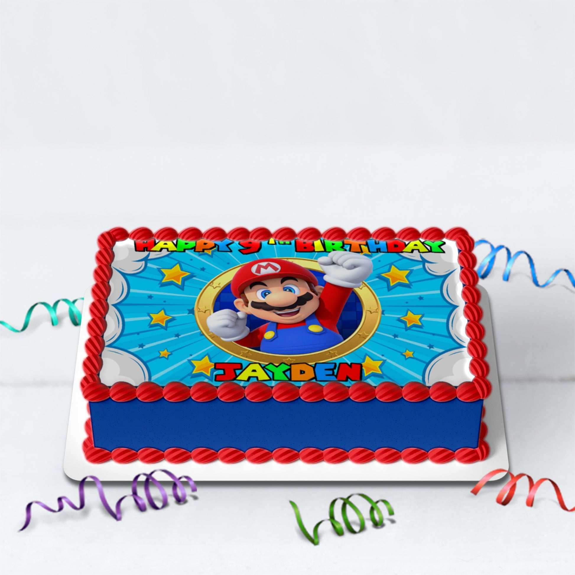 Rectangle Super Mario Personalized Cake Images - Add a Unique Touch to ...